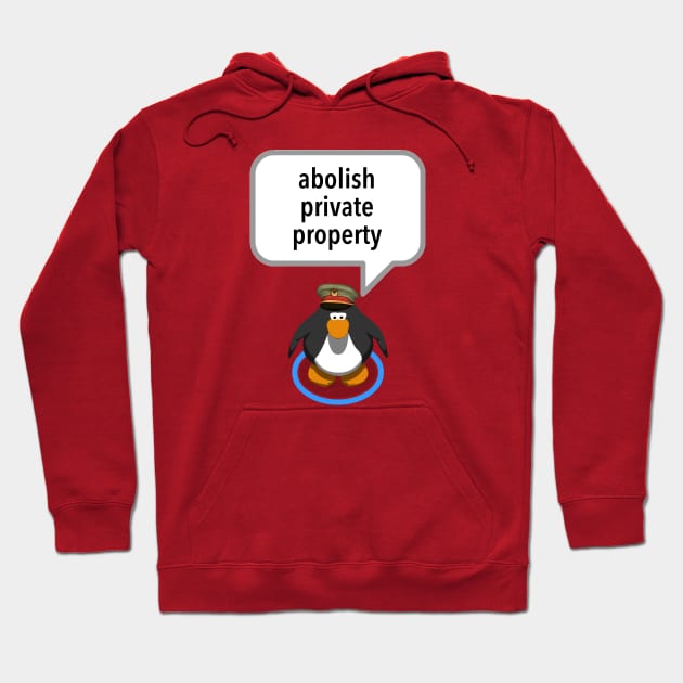 Abolish Private Property - Club Penguin Hoodie by Football from the Left